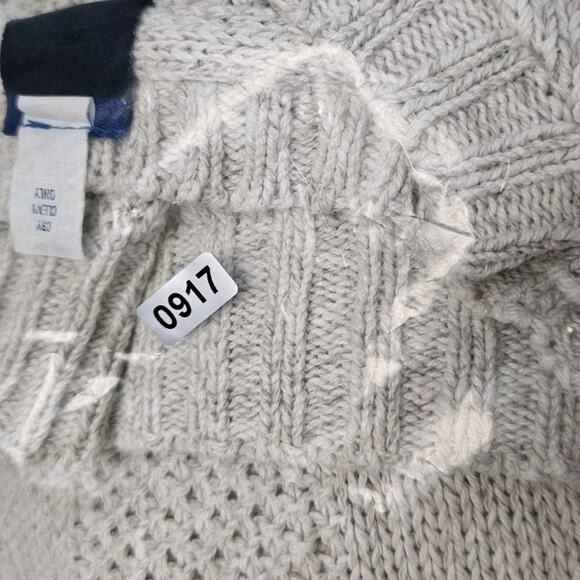 Woodward Vintage Sweater Basketweave Cream Linen Cotton Made In USA Fisherman XL - Picture 11 of 11